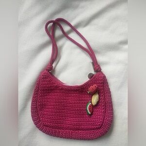 The Sak Fuchsia Crochet Shoulder Bag